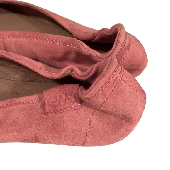 Emu Pink Suede Ballet Flats - Picture 7 of 10